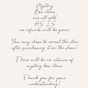 Rules for Mystery Box